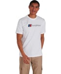 Berghaus Mens Organic Big Logo T-Shirt in White Jersey - Size Small