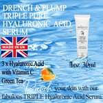 Anti Wrinkle Moisturiser Serum  100% Strong Hyaluronic Acid  Face  30mls