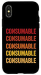 Coque pour iPhone X/XS Définition du consommable, consommable