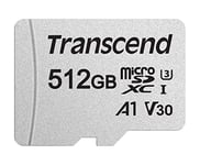 Transcend - 512Go - SDXC/SDHC 300S Carte microSD 512 Go avec adaptateur SD - TS512GUSD300S-AE