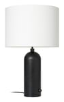 Gravity Table Lamp Large - Blackend Steel/White Shade