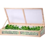 dobar® 58402FSC Décoration de lit pour Planter surélevé ou Sol de Jardin | Boîte de Culture en Bois Massif | Boîte de Plantation pour légumes, salades/Baies | Serre | 128 x 67 x 31,5 cm | Naturel