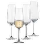 Schott Zwiesel Tulip - Lot de 4 flûtes à champagne intemporelles avec point de souris - Verres en cristal Tritan® lavables au lave-vaisselle - Fabriqués en Allemagne (n° d'article 123610)