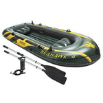 Intex Seahawk 4 Boat Set - four man inflatable dinghy with oars and pump #68351