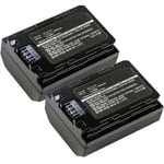 2x Batterie pour Sony A7 III (Alpha 7 III / ILCE-7M3 / ILCE-7M3K), A7R III (Alpha 7R III / ILCE-7RM3), Sony A9 (Alpha 9 / ILCE-9) -