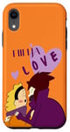 Coque pour iPhone XR anime garçons amour couple tenant l'autre avec "ninja love"