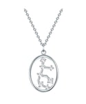 Tresor 1934 Womens Necklace with pendant sterling silver zirconia white - Size 40cm