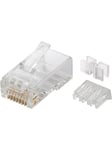 Pro RJ45 plug CAT 6a UTP unshielded (10 pack) - Genomskinlig