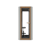 MUTE Telefonbås Space S VC, H225 x B100 D100 cm, Tyst Rum Powder Grey Ultra Matt [RAL 7035]
