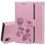 LLLi Mobile Accessories for HUAWEI Rose Embossed Horizontal Flip PU Leather Case for Huawei Honor 8S / Y5 (2019), with Holder & Card Slots & Wallet (Green) (Color : Rose Gold)