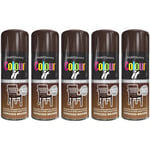 5x COLOUR IT Espresso Brown Spray Paint Gloss Metal Plastic Wood 400ml