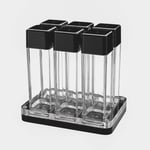 Normcore Coffee Bean Cellars with Stand - Transparent , 6 Tubes