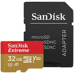 Sandisk Minnekort - MicroSDHC Extreme  32GB100MBs