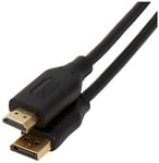 Amazon Basics DisplayPort to HDMI Cable, 5 pièces, 10 ft, Noir