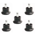 BiMi 50141 Glide Casters for Office Chair 50mm Black (Pack of 5)