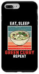 Coque pour iPhone 7 Plus/8 Plus Curry vert Retro Eat, Sleep Green Curry Répéter le curry vert vintage