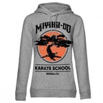 Hybris Miyagi-Do Karate School Girls Hoodie (S,HeatherGrey)