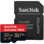 SanDisk Minneskort - MicroSDHC Extreme. 32GB100MBs