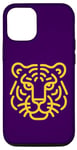 Coque pour iPhone 12/12 Pro Essence de tigre doré - Line Art Graphic