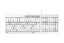 CHERRY TAS STREAM KEYBOARD Corded CS-Layout weiÃ/grau