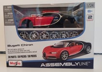 Maisto - BUGATTI CHIRON (Red) - Assembly Line Die Cast KIT Model Scale 1:24