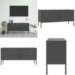 Tv-bänk antracit 105x35x50 cm stål - TV-skåp - Hifi -skåp - Home & Living