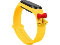 Hurtel Strap Xmas Band För Xiaomi Mi Band 4 / Mi Band 3 Festlig Silikonrem Armband Gul (Ringsignaler)