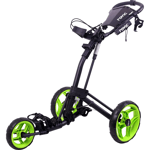 CLICGEAR 2024 ROVIC RV2L GOLF TROLLEY PUSH CART -BLACK LIME +FREE ACCESSORY PACK