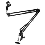 Double-braced Microphone Stand Microphone Scissor Arm Stand Extendable Mic Stand with Universal mounting clamp for stages, studios, broadcasting, TV stations