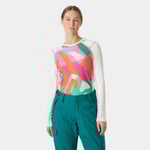 Helly Hansen Dam Lifa Merino Graphic Baslager I Mellanviktsklass Vit XL