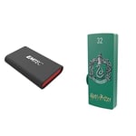 Emtec - Pack mobilité - Disque SSD X210 128 GB + Clés USB Harry Potter Slytherin M730 32 GB