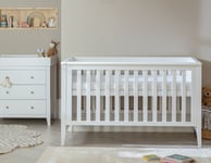 DS Cuggl Canterbury Cot Bed With Mattress - White