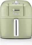 Swan SD10510GN Retro 6L Manual Air Fryer with Rapid Air Circulation, Adjustable