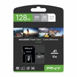 Genuine PNY Pro Elite 128GB MicroSD SDXC Card, A1, V30, U3, 100MB/s, UK Seller