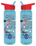 Disney Avengers Blue & Red Sipper Water Bottle - 700ml