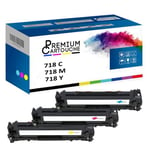PREMIUM CARTOUCHE - x4 Toners - EP718 BK (CC530) + EP718 C (CC531) (Noir + Cyan + Magenta + Jaune) - Compatible pour Canon i-SENSY