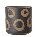 Bloomingville Flower Pot, Terracotta, Black, 12cm