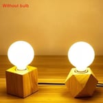 Without Bulb!!! Wooden Led Desk Reading Study Table Lamp Light W Euclidean Square