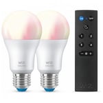 WiZ Smart LED-lampe, 2-pak og fjernbetjening