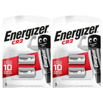 Energizer CR2 DLCR2 ELCR2 CR15H270 Lithium Photo Batteries x 4 *Long Expiry*