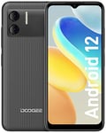 DOOGEE Téléphone Portable, X98 Pro(2022), 9Go+64Go(TF 1To), Android 12, 6.52" HD+Écran, Smartphone Pas Cher, 4200mAh/10W, 12MP AI Double Caméra Arrière Téléphone Portable Débloqué- Noir