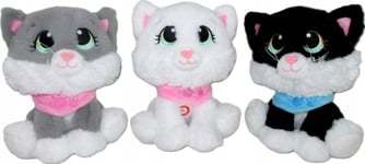 Plush Cat With Voice 25Cm Sitting With Scarf Sa