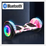 Hoverboard Self Balancing Hoverboard For Kids And Adults，Connect Bluetooth to play music，Can Load 150KG, Maximum Speed 15KM/H, Maximum Mileage About 25KM，13-inch tire diameter (Color : Pink)