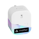 Meross Matter Smart Plug Mini with Energy Monitoring, Works with Apple HomeKit, Alexa, Google Home, SmartThings, WiFi Plug with Voice Remote Control, 13A, 1 Pack, White