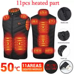 11 Heated Vest Jacket Men Women Coat Intelligent Electric Heating Thermal UK