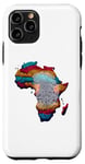 Coque pour iPhone 11 Pro T-shirt Afrique DNA Drapeau Pouce Empreintes Digitales Racines Fier