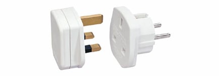 LINDY UK to Euro European Mains Plug Adapter Travel Plug