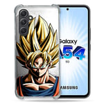 Cokitec Coque Renforcée en Verre Trempé pour Samsung Galaxy A54 5G Manga Dragon Ball Sangoku Portrait