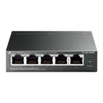 TP-Link Managed PoE Network Switch 5-Port Gigabit, 4 PoE+ ports up to 30 W for e