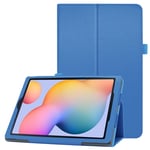 Samsung Galaxy Tab S6 Lite litchi texture leather flip case - Blue